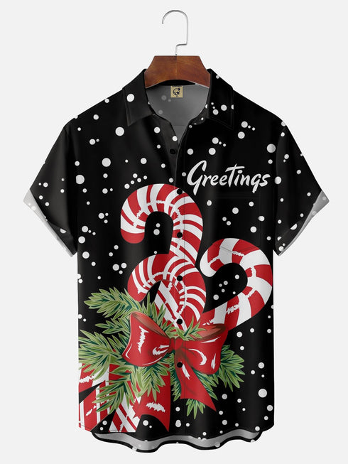 Men's Christmas Funny Graphic Short Sleeve Hawaiian Shirt